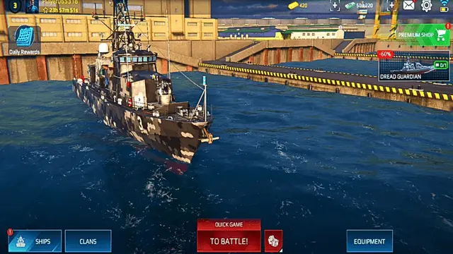 Gameplay of Modern Warships Mod Apk